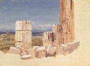Frederic E.Church Broken Colunms,View from the Parthenon,Athens painting